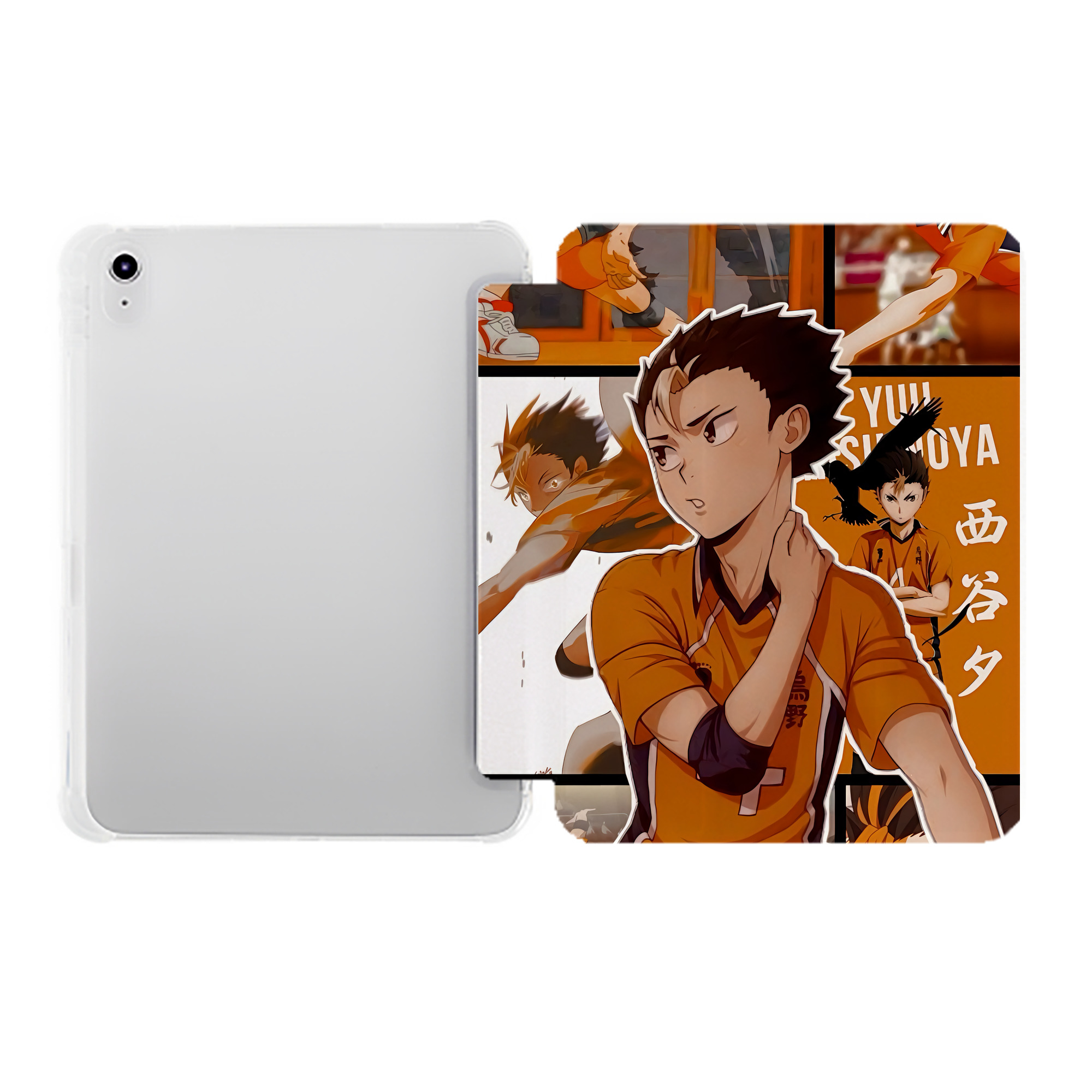 （画像用） ハイキュー!! Haikyu!! IPad ケース ペン収納付き 三つ折りスタンド PUレザー×シリコン 対応機種9.5/10.5/10.9インチ